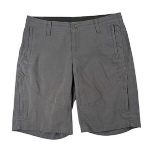 Kuhl Womens Gray Hiking Shorts Size 10 Outdoor Cargo Casual Stretch